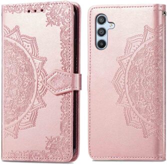 Imoshion Mandala Bookcase voor de Samsung Galaxy A34 (5G) - Rosé Goud