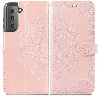 Imoshion Mandala Bookcase voor de Samsung Galaxy S22 - Rosé Goud