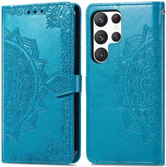 Imoshion Mandala Bookcase voor de Samsung Galaxy S23 Ultra - Turquoise