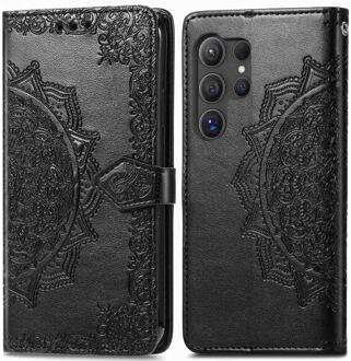 Imoshion Mandala Bookcase voor de Samsung Galaxy S24 Ultra - Zwart