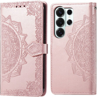 Imoshion Mandala Bookcase voor de Samsung Galaxy S26 Ultra - Rose Gold Rosé goud
