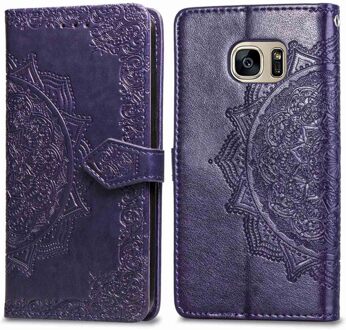 Imoshion Mandala Bookcase voor de Samsung Galaxy S7 - Paars - 5.1
