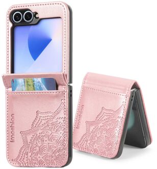 Imoshion Mandala Bookcase voor de Samsung Galaxy Z Flip 6 - Rosé Goud