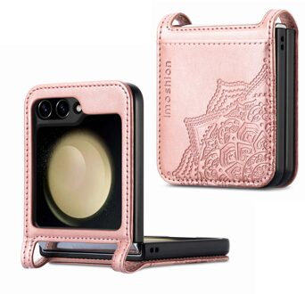 Imoshion Mandala Bookcase voor de Samsung Galaxy Z Flip 7 FE - Rosé Goud