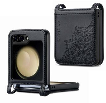 Imoshion Mandala Bookcase voor de Samsung Galaxy Z Flip 7 FE - Zwart