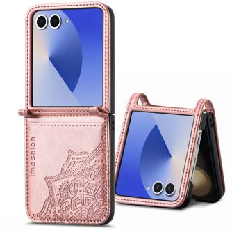 Imoshion Mandala Bookcase voor de Samsung Galaxy Z Flip 7 - Rosé Goud