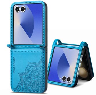 Imoshion Mandala Bookcase voor de Samsung Galaxy Z Flip 7 - Turquoise