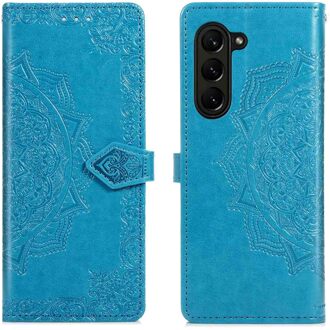 Imoshion Mandala Bookcase voor de Samsung Galaxy Z Fold 5 - Turquoise