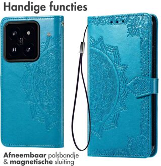 Imoshion Mandala Bookcase voor de Xiaomi 14T - Turquoise