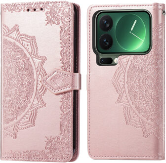 Imoshion Mandala Bookcase voor de Xiaomi 17 Pro Max - Rose Gold Rosé goud
