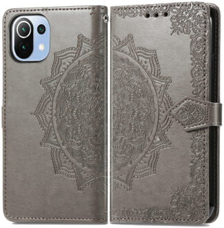 Imoshion Mandala Bookcase voor de Xiaomi Mi 11 Lite (5G/4G) / 11 Lite 5G NE - Grijs