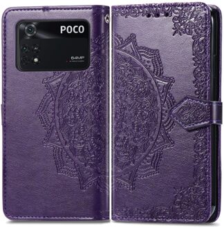 Imoshion Mandala Bookcase voor de Xiaomi Poco M4 Pro 5G - Paars