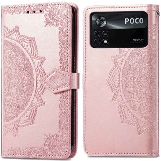 Imoshion Mandala Bookcase voor de Xiaomi Poco X4 Pro 5G - Rosé Goud