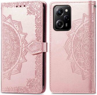 Imoshion Mandala Bookcase voor de Xiaomi Poco X5 Pro 5G - Rosé Goud