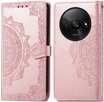Imoshion Mandala Bookcase voor de Xiaomi Redmi A3 - Rosé Goud