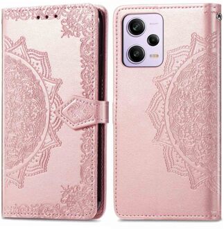 Imoshion Mandala Bookcase voor de Xiaomi Redmi Note 12 Pro (5G) - Rosé Goud