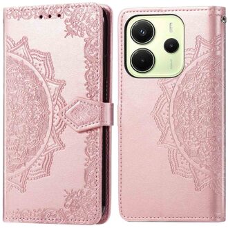 Imoshion Mandala Bookcase voor de Xiaomi Redmi Note 14 (4G) - Rosé Goud