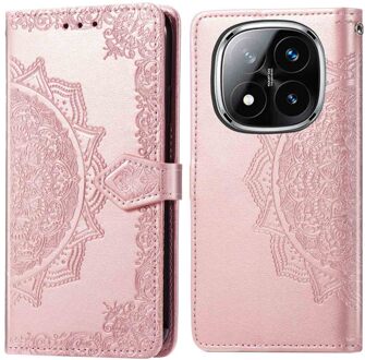 Imoshion Mandala Bookcase voor de Xiaomi Redmi Note 14 Pro (4G) - Rosé Goud