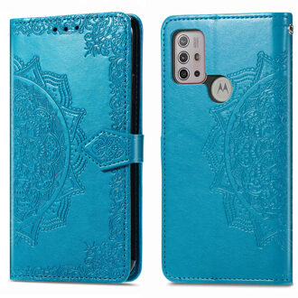 Imoshion Mandala Booktype Motorola Moto G30 / G10 (Power) hoesje - Turquoise