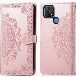 Imoshion Mandala Booktype Oppo A15 hoesje - Rosé Goud