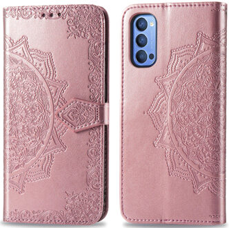 Imoshion Mandala Booktype Oppo Reno4 5G hoesje - Rosé Goud