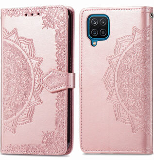 Imoshion Mandala Booktype Samsung Galaxy A12 hoesje - Rosé Goud