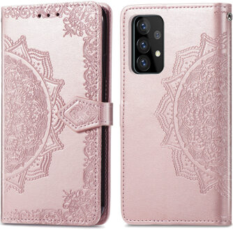 Imoshion Mandala Booktype Samsung Galaxy A52 (5G) / A52 (4G) hoesje - Rosé Goud