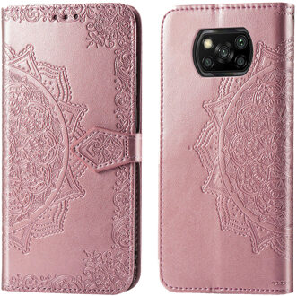 Imoshion Mandala Booktype Xiaomi Poco X3 hoesje - Rosé Goud