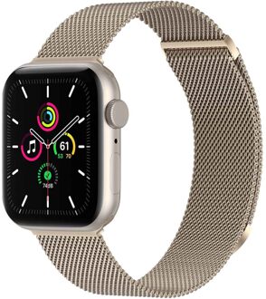 Imoshion Milanees magnetisch bandje voor de Apple Watch | 38/40/41/42 mm - Maat M - Starlight Sterrenlicht - 42 mm