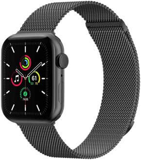 Imoshion Milanees magnetisch bandje voor de Apple Watch | 38/40/41/42 mm - Maat S - Zwart - 42 mm