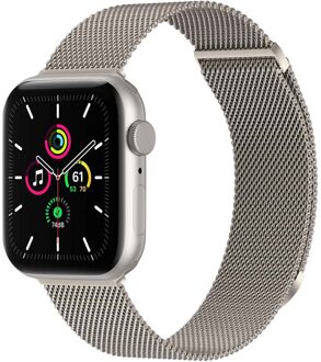 Imoshion Milanees magnetisch bandje voor de Apple Watch Series 1 - 11 / SE / Ultra (44/45/46/49 mm) - Maat M - Starlight Sterrenlicht - 49 mm