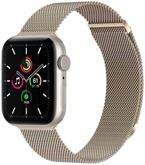 Imoshion Milanees magnetisch bandje voor de Apple Watch Series 1 - 11 / SE / Ultra (44/45/46/49 mm) - Maat S - Starlight Sterrenlicht - 49 mm