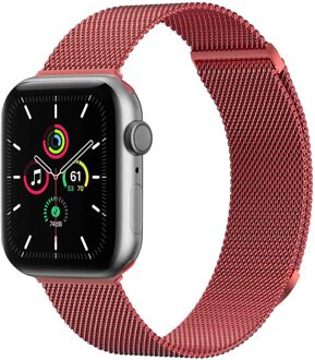 Imoshion Milanees magnetisch bandje voor de Apple Watch Series 1 - 9 / SE (38/40/41 mm) | Series 10 / 11 (42 mm) - Maat M - Rood - 41 mm