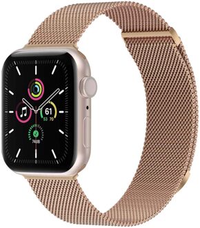 Imoshion Milanees magnetisch bandje voor de Apple Watch Series 1 - 9 / SE (38/40/41 mm) | Series 10 / 11 (42 mm) - Maat M - Rosé Goud - 41 mm