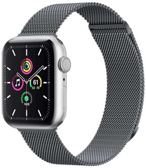 Imoshion Milanees magnetisch bandje voor de Apple Watch Series 1 - 9 / SE (38/40/41 mm) | Series 10 / 11 (42 mm) - Maat S - Donkergrijs - 41 mm