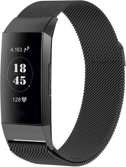 Imoshion Milanees magnetisch bandje voor de Fitbit Charge 3 / 4 - Maat M - Zwart - Medium