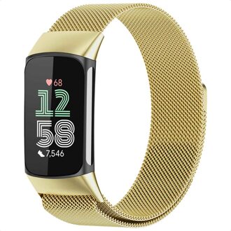 Imoshion Milanees magnetisch bandje voor de Fitbit Charge 5 - Maat S - Goud - Small