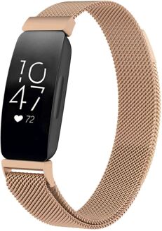 Imoshion Milanees magnetisch bandje voor de Fitbit Inspire - Maat M - Rosé Goud - Medium