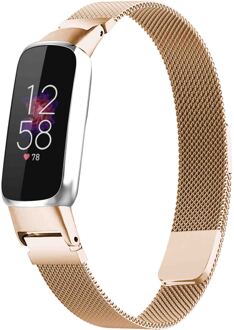 Imoshion Milanees magnetisch bandje voor de Fitbit Luxe - Maat M - Rosé Goud - Medium