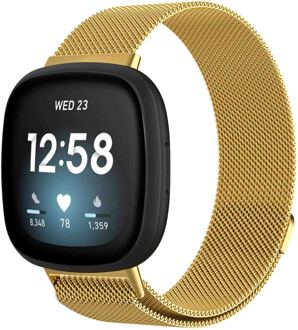 Imoshion Milanees magnetisch bandje voor de Fitbit Versa 3 - Maat S - Goud - Small