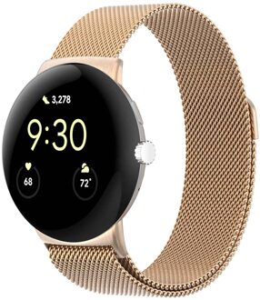 Imoshion Milanees magnetisch bandje voor de Google Pixel Watch 3 / 4 (45 mm) - Rose Gold Rosé goud - 45 mm