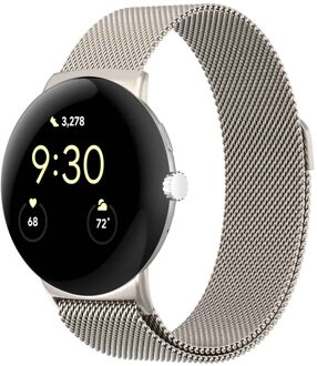 Imoshion Milanees magnetisch bandje voor de Google Pixel Watch 3 / 4 (45 mm) - Starlight Sterrenlicht - 45 mm