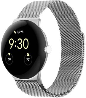 Imoshion Milanees magnetisch bandje voor de Google Pixel Watch 3 / 4 (45 mm) - Zilver - 45 mm