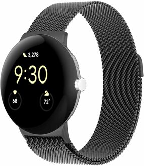 Imoshion Milanees magnetisch bandje voor de Google Pixel Watch 3 / 4 (45 mm) - Zwart - 45 mm