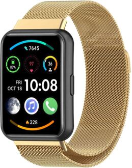 Imoshion Milanees magnetisch bandje voor de Huawei Watch Fit 2 - Goud - One size