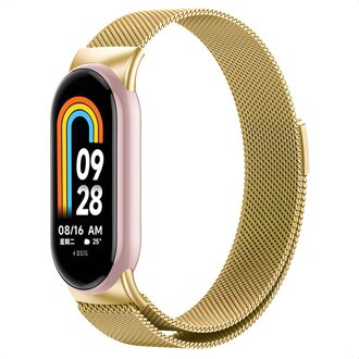 Imoshion Milanees magnetisch bandje voor de Xiaomi Smart Band 8 / 9 - Goud - One size