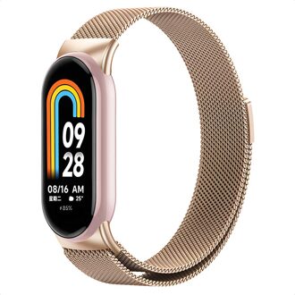 Imoshion Milanees magnetisch bandje voor de Xiaomi Smart Band 8 / 9 - Rosé Goud - One size