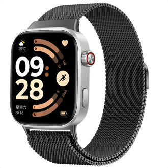 Imoshion Milanees magnetisch bandje voor de Xiaomi Smart Band 9 Pro / 8 Pro / Redmi Watch 6 / 5 / 4 - Zwart - One size