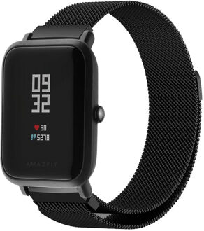 Imoshion Milanees Smartwatch Bandje voor de Amazfit GTS / BIP - Zwart