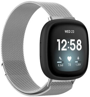 Imoshion Milanees Smartwatch Bandje voor de Fitbit Versa 3 - Zilver